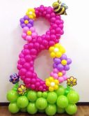 Оформление воздушными шарами 8 марта 