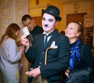 Поздравления от двойника Чарли Чаплина 