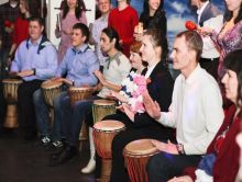 Проведение барабанного тимбилдинга  на 23 февраля